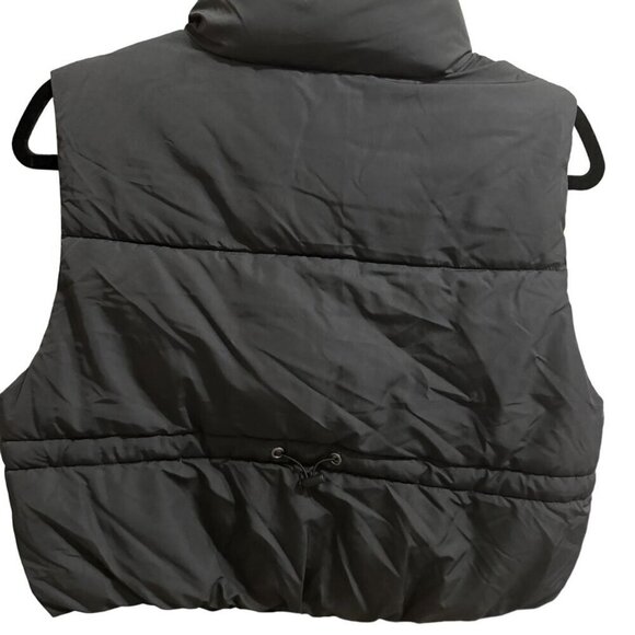 Black Puffer Vest With Adjuster - Picture 2 of 2